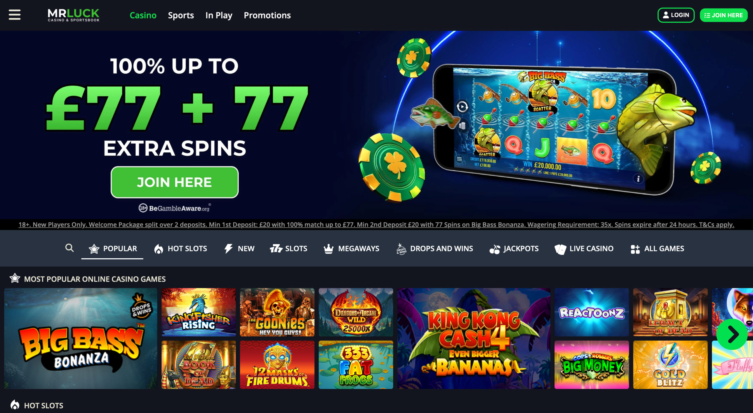 Mr Luck Homepage
